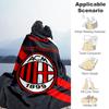 Ac Milan Customize Text Blanket Cozy Customizable Blanket Warmthful Decor Great for Living Room Nap Bed Office Ideal for All Seasons