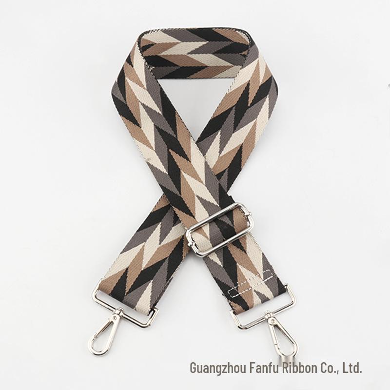 Adjustable 5cm Wide Colorful Diamond Bag Strap - Crossbody & Shoulder Strap Available