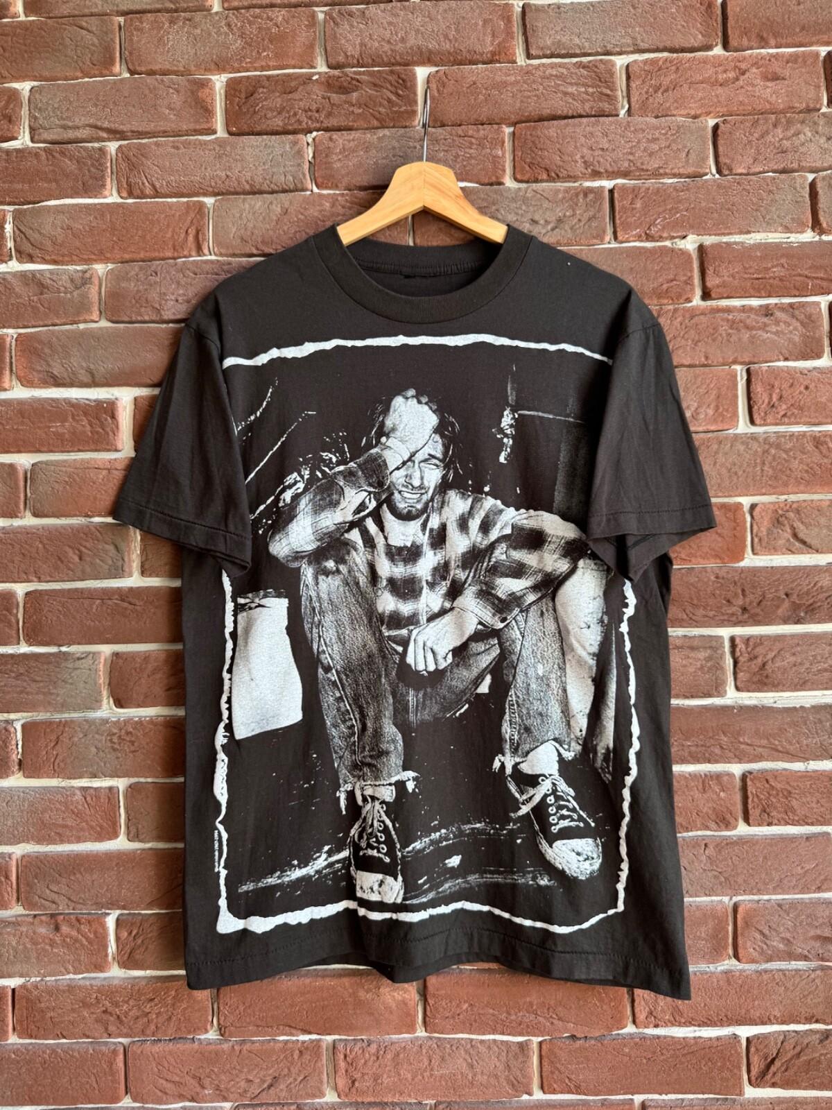 Rare 90s Nirvana Kurt Cobain Grunge Band Vintage T Shirt L Unisex T-Shirt XL