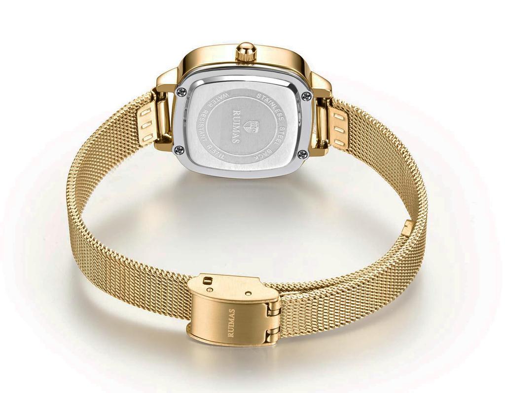 Women's Watch Small Simple Waterproof Gold Thin Mesh Belt Fashion Quartz Watch Gold Female Watch