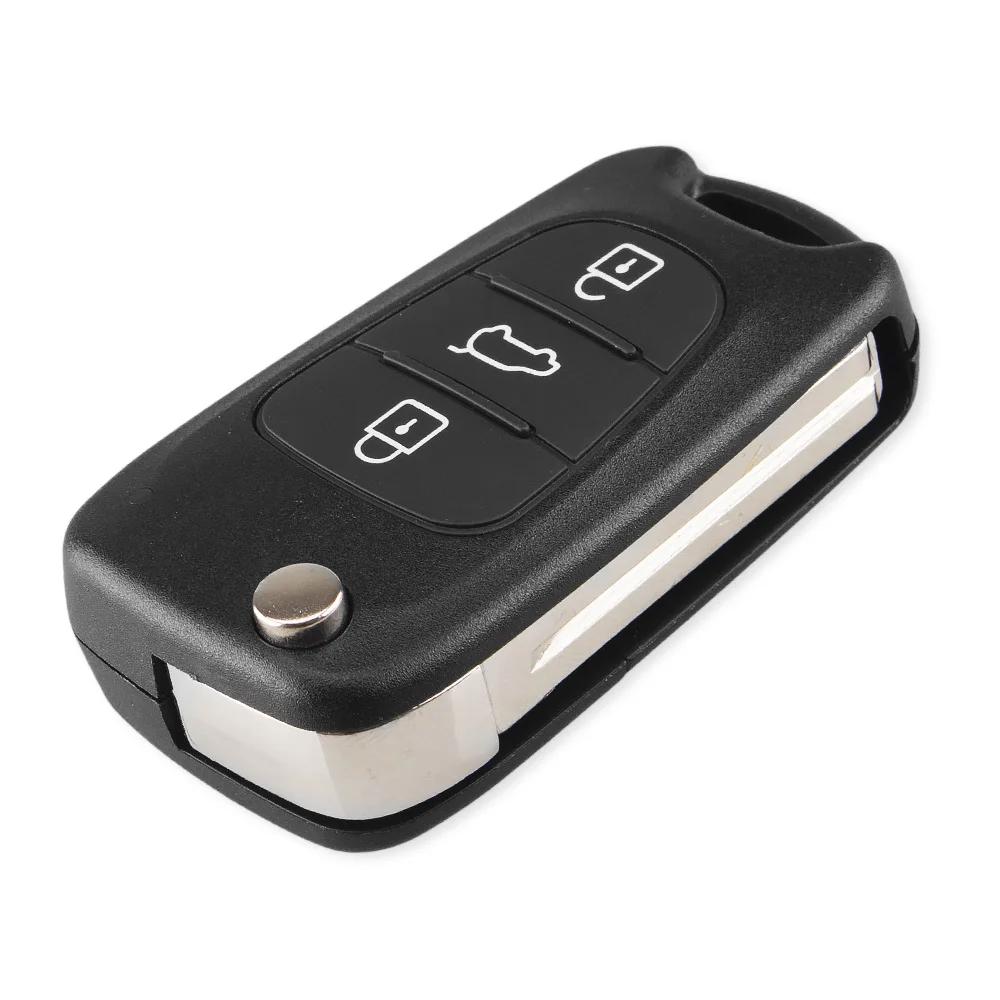 Remote Key Shell For Hyundai I20 I30 Ix35 I35 Accent Kia Picanto Sportage K5 3 Buttons Flip Folding Remote Key Case