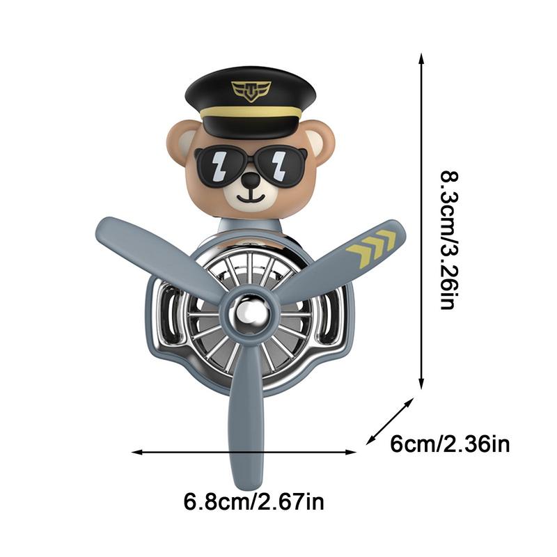 Airplane Car Air Freshener Airplane Shape Freshener Vent Clip Car Fragrance Odor Removal Rotating Fan Vehicle Interior Ornament