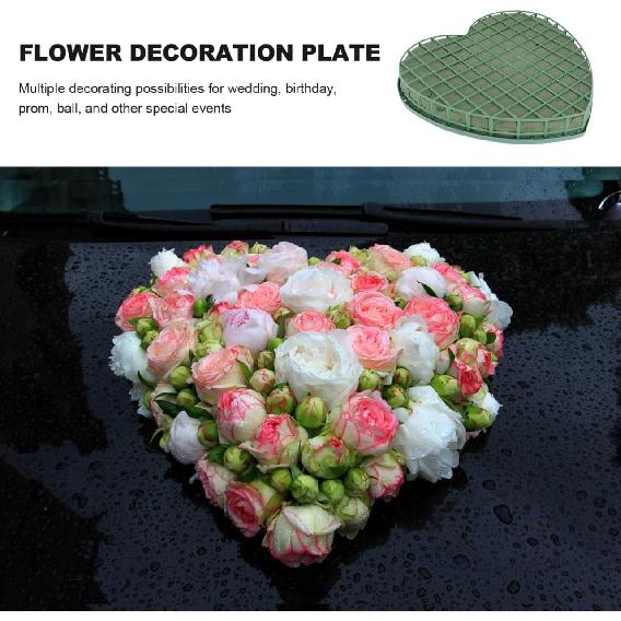 Flower Foam Cage with Suction Cup Green Wet Foam Blocks Floral Foam Block Artificial Floral Arrangements Mud for Florist Wedding Car Decoration