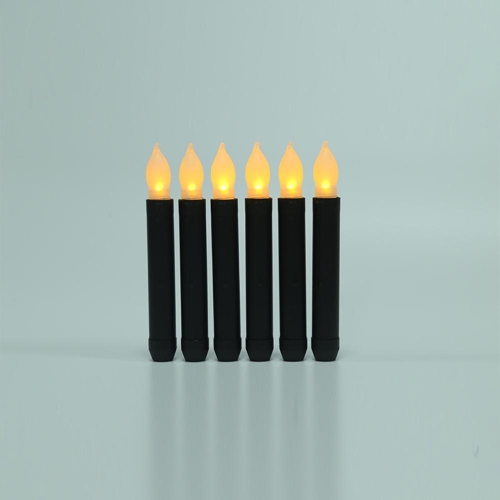 6pcs LED Flameless Floating Candles Battery Operated Candles LED Taper Handheld Candlestick for Christmas Wedding Birthday Party