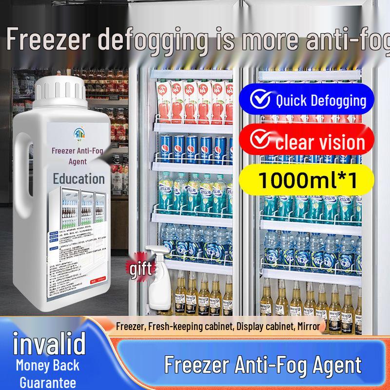 Long-Lasting No-Wipe Freezer & Refrigerator Defogger for Display Case Glass