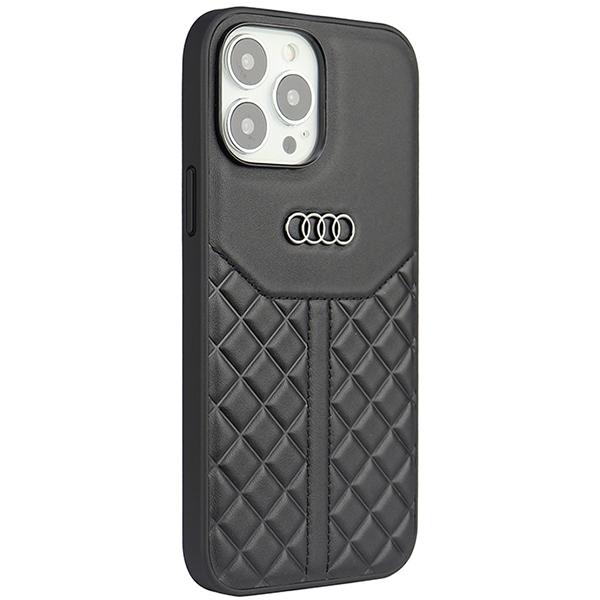 Audi Echtes Leder iPhone 13 Pro Max 6.7 Schwarz/Black Hardcase Au-Tpupcip13Pm-Q8/D1-Bk