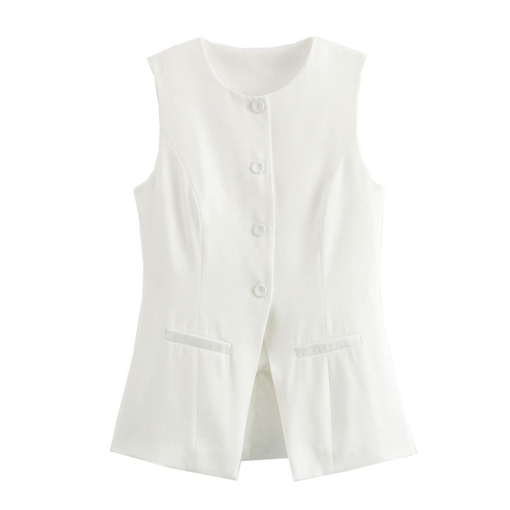 2025 Women's Summer Commuter Sleeveless Vest and High-Waisted Shorts Set