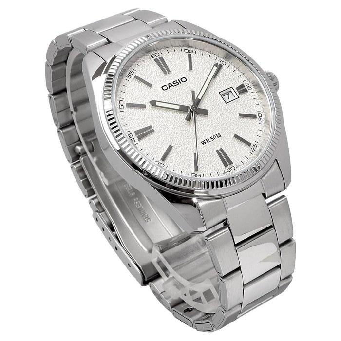 Casio MTP-1302DA-7AV Men's Analog Quartz Watch, Silver Metal Band