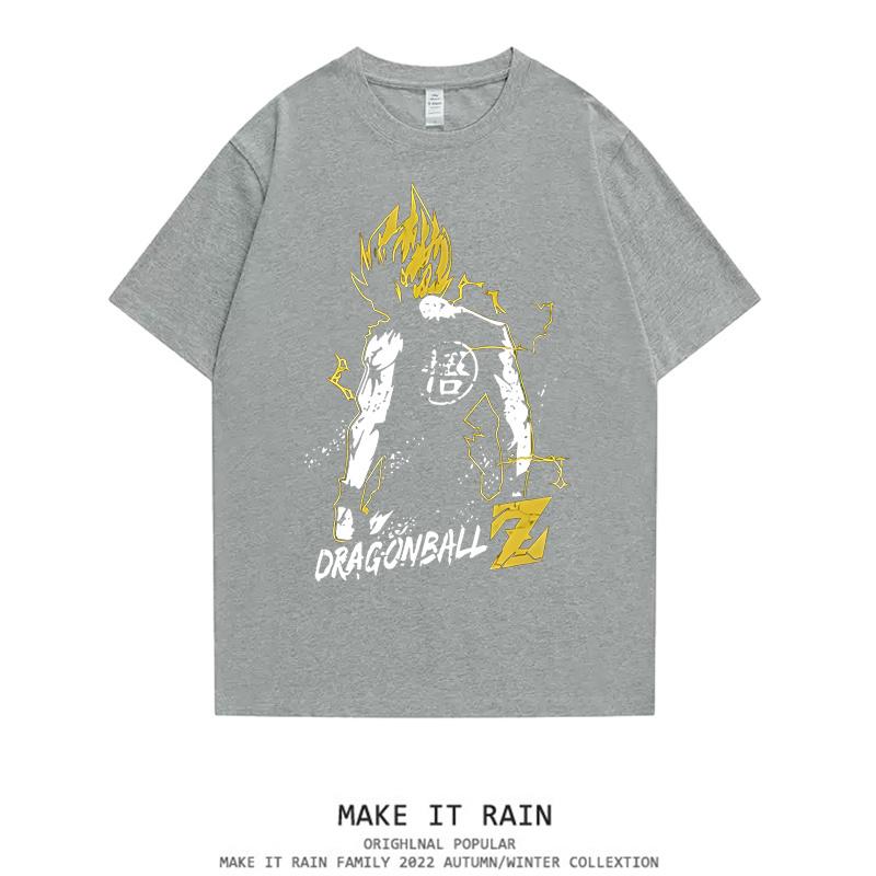 Japanese Cartoon Short-sleeved Animation Toriyama Mingqi Dragon Ball Wukong Harajuku Men's and Women's T-shirts Streetwear