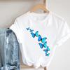European Size Casual Butterfly Clothing Floral 90s Short Sleeve Women Clothing Fashion Clothes T Tee Top Tshirt Female Print Graphic T-shirt