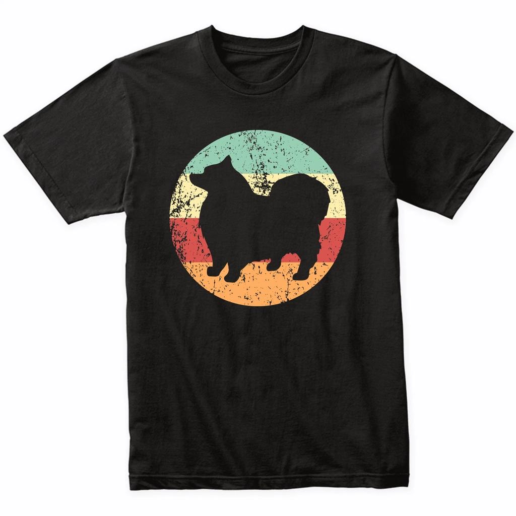 Retro Keeshond Dog Breed Icon T-Shirt - Retro Colors