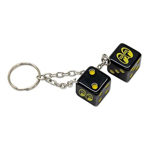 MOONEYES MOON Twin Dice Keyring MKR187 BK Black Stylish American Miscellaneous Goods, Black