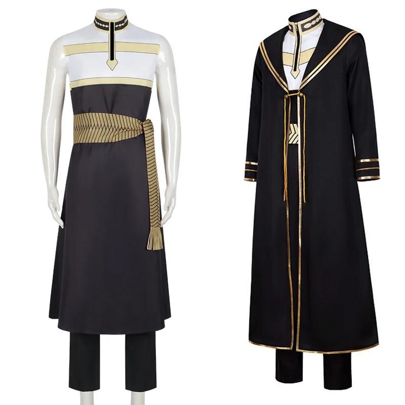 Anime Frieren At the Funeral Heiter Cosplay Costume Uniform Trench Full Set Fancy Outfit Top Coat Pants with Wig Halloween Carnival Party