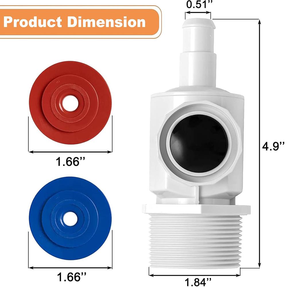 2 Set 9-100-9001 Wall Fitting Connector Compatible with Polaris 380 280 180