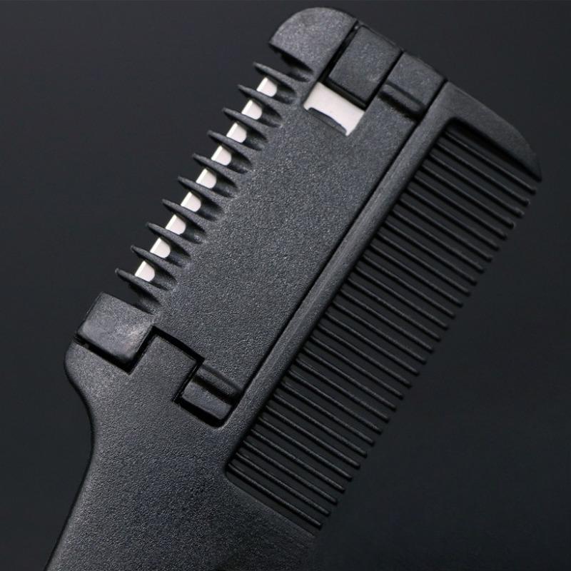 Hair Cutting Comb Hair Brushes with Razor Blades Hair Trimmer Cutting Thinning Tools Barbershop Salon Styling Tool Comb