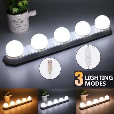 Lampe LED USB 5V pour miroir de maquillage, ampoules pour miroir de maquillage, éclairage de coiffeuse pour salle de bain