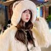 Windproof Knitted Plush Hat Thick Pullover Beanie Hat Fashion Ear Protection Hat  Autumn Winter