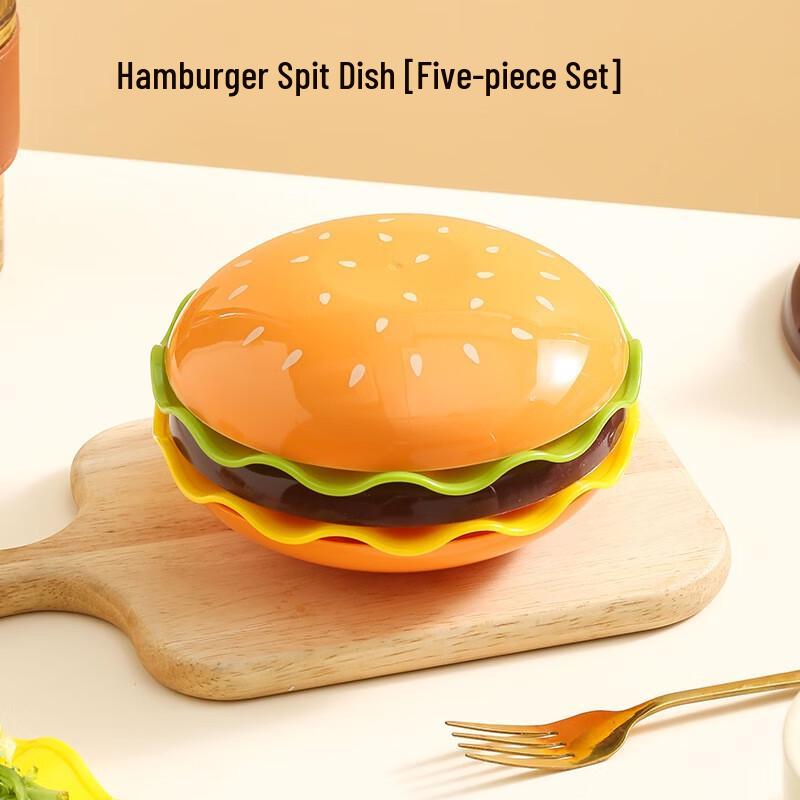 Cute Cartoon Hamburger 7-Piece Tableware Set
