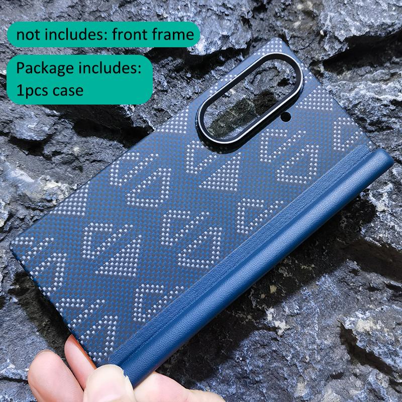 

Высококлассный матовый жесткий чехол для телефона из ткани арамидного углеволокна с магнитной петлей для Samsung Galaxy Z Fold7, беспроводная зарядка, противоударная защитная крышка Galaxy Z Fold7