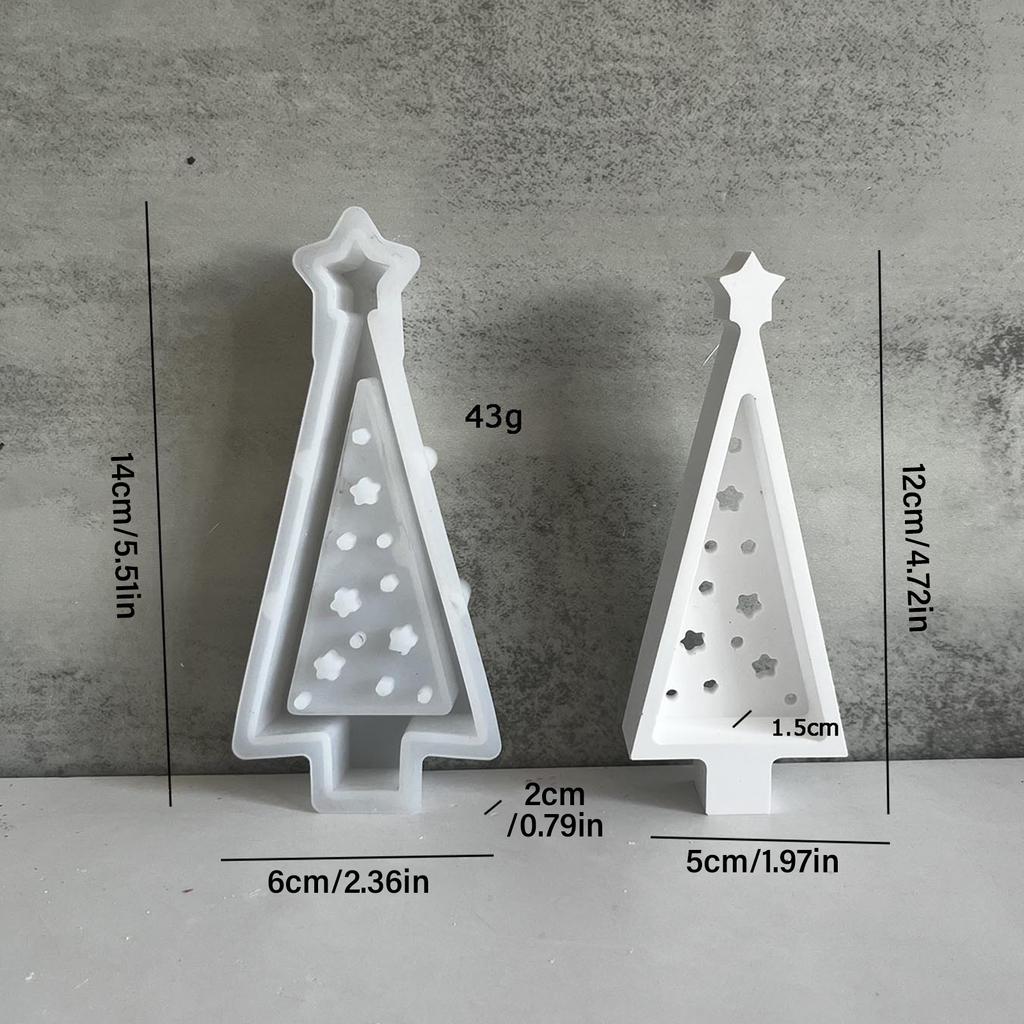 Sturdy Silicone Mold for Resin Tree Photo Frame Christmas Tree Shaped Epoxy Picture Holder Craft Home Decoration