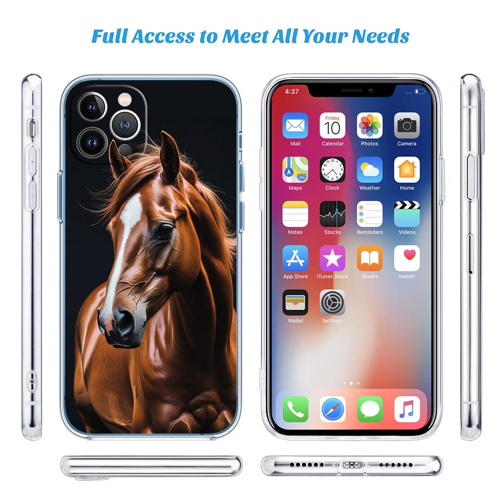 FM22 Fine Horse Soft Shell Transparent Phone Case for Motorola Moto Edge 20 30 40 50 S30 Fusion Ultra Pro Neo Lite + G200 G23
