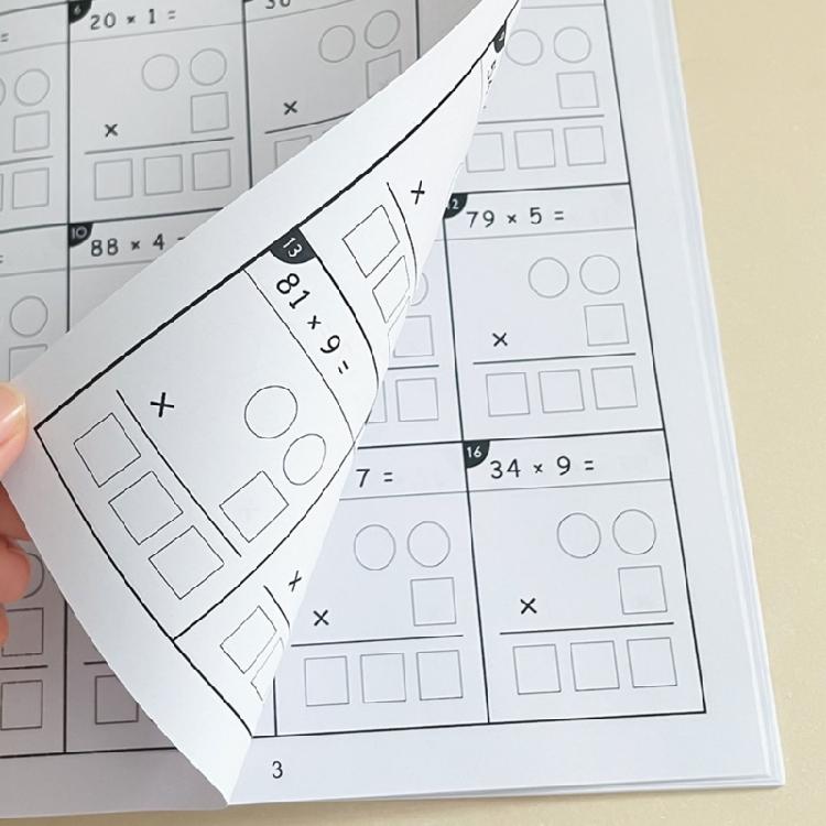 Student Friendly Arithmetics Exercise Book Multiplication Division Training Lightweight Design Sustainable Math Workbook
