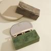 Large Capacity PU Leather Triangular Glasses Case Magnetic Closure Anti-scratch Protective Eyewear Holder for Sunglasses