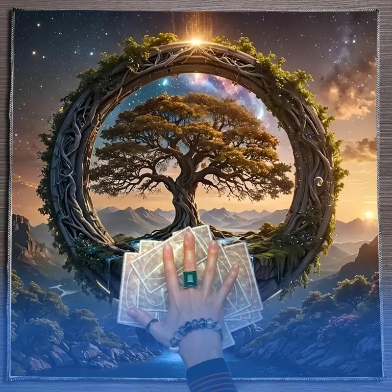 Square Divinations Tapestry Tree Waterfall Astrology Tablecloth Tarots Tablecloth Table Cloth Witchcrafts Supplies