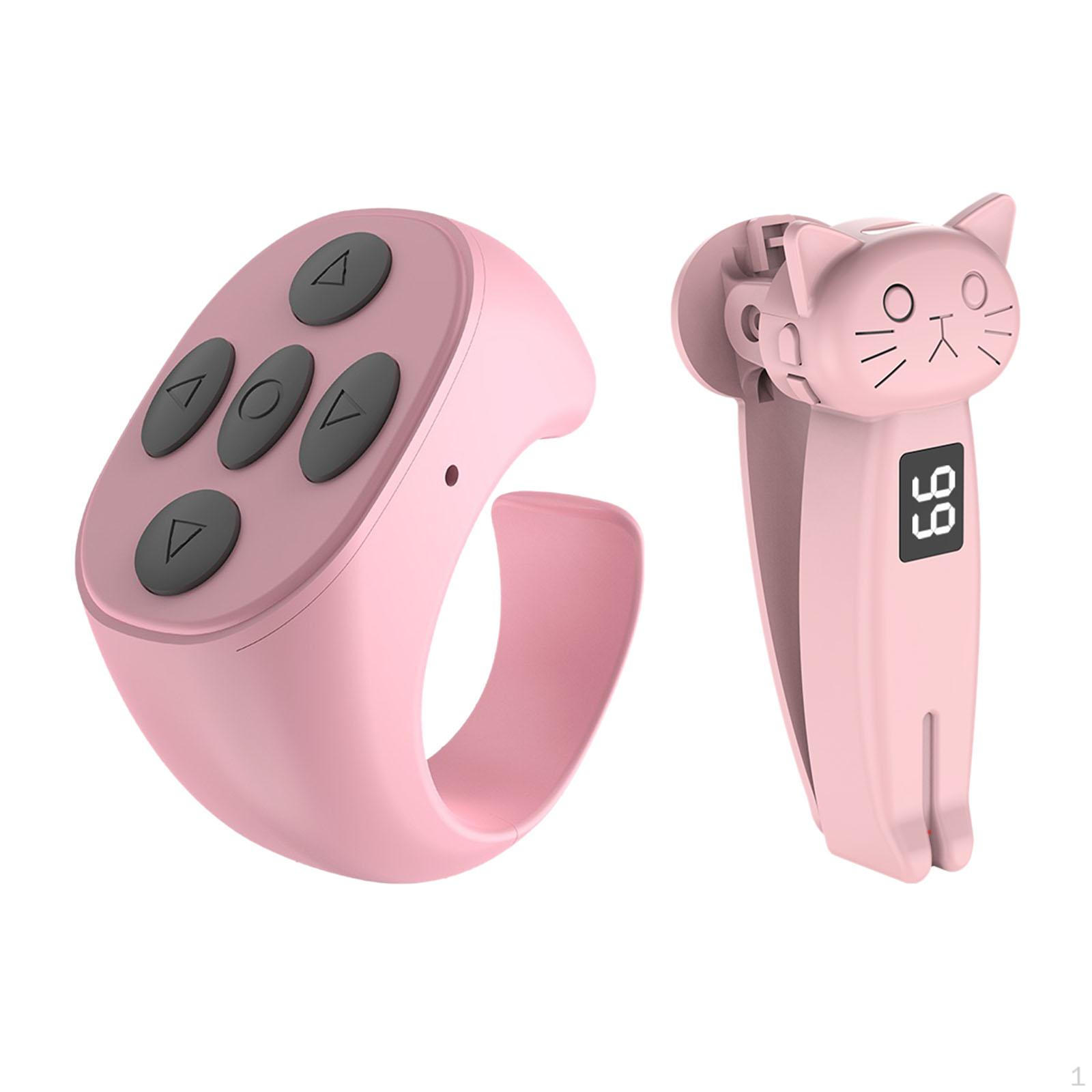 

Автоматический перелистыватель страниц Инструмент для нажатия Просмотр портативного экранного устройства Автоматический таппер для Live розовый