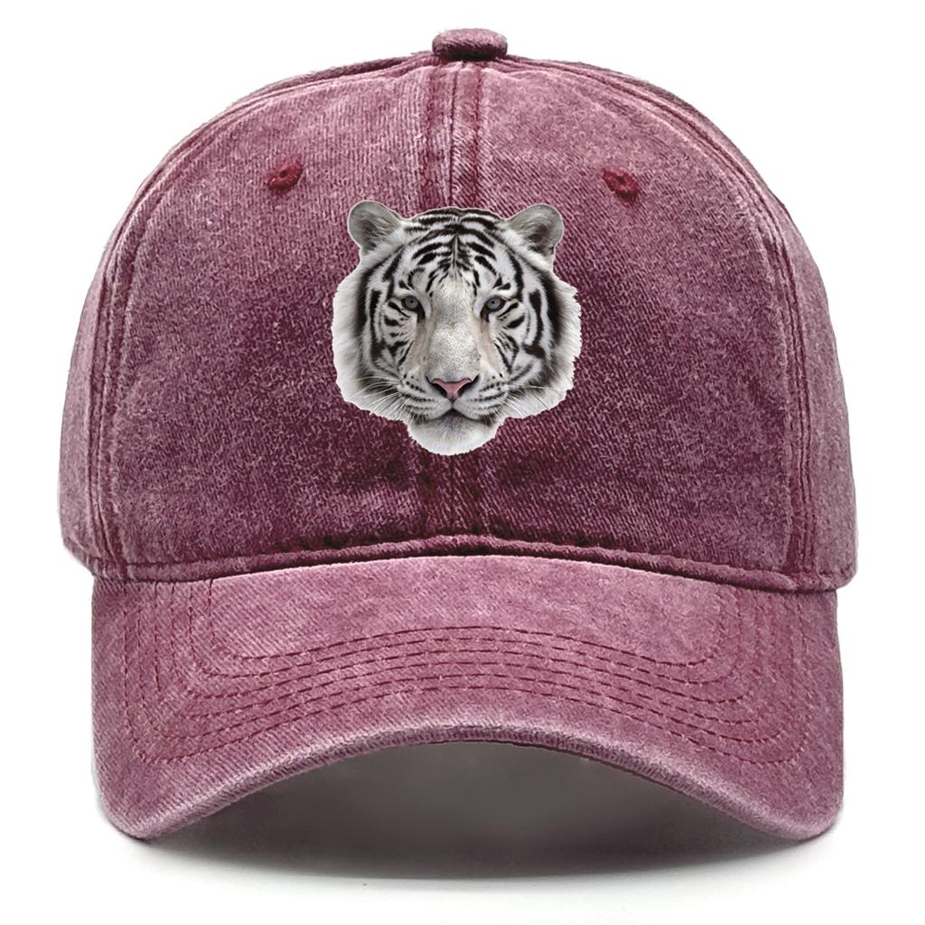 Tiger Head Print Adjustable Caps HD Animal Heads Man's Cap Casual Vintage-Inspired Snapback Baseball Hat One Size Fits All