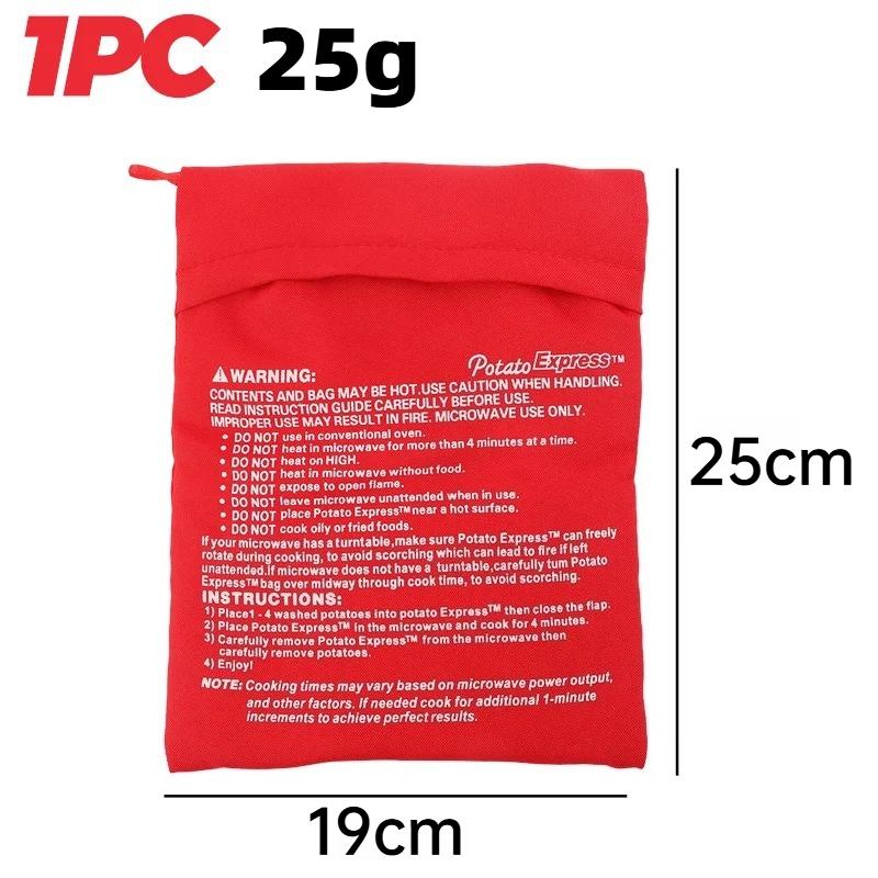 Microwave Potato Bag Reusable Express Microwave Potato Cooker Bag Baked Potato Cooker Perfect Potatoes 4 Minutes Red Baked Pouch