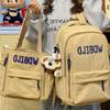 Schoolbag1011 School Bag Junior High School Student Japanese Retro Large Capacity Casual Junior High School Student Backpack Lightweight Versatile 