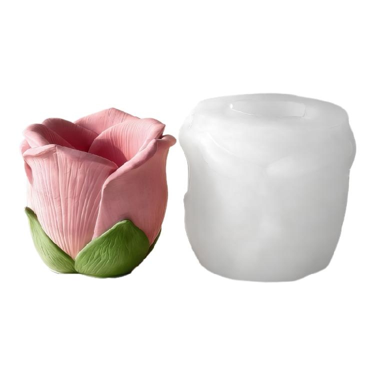 Tealight Candle Holders Silicone Molds Jewelry Storage Box Molds Flower Candlestick Resin Molds for Epoxy Casting Crafts