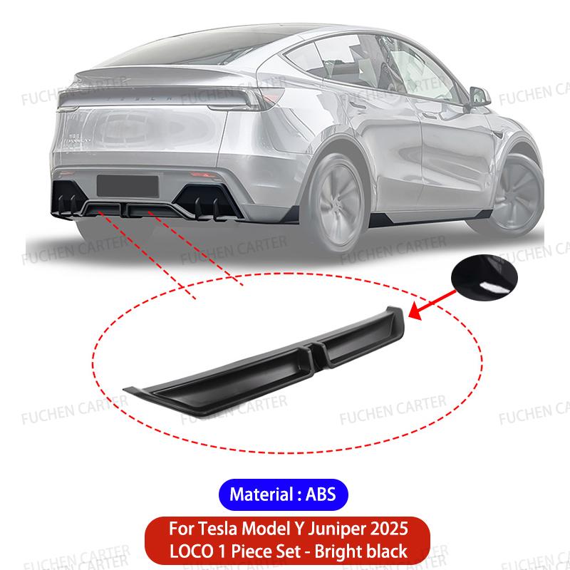 For Tesla Model Y Juniper 2025 Rear Bumper Side Corner Diffuser Lip Splitters Lower Corner Spoiler Aprons Wrap Angle Accessories