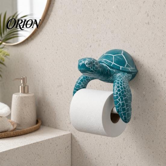 Fun Bathroom Decor Ideas Turtle/Shark Toilet Paper Holder, Wall Mount Roll Novelty Towel Holder Easy Install Waterproof Moisture-Proof Tissue