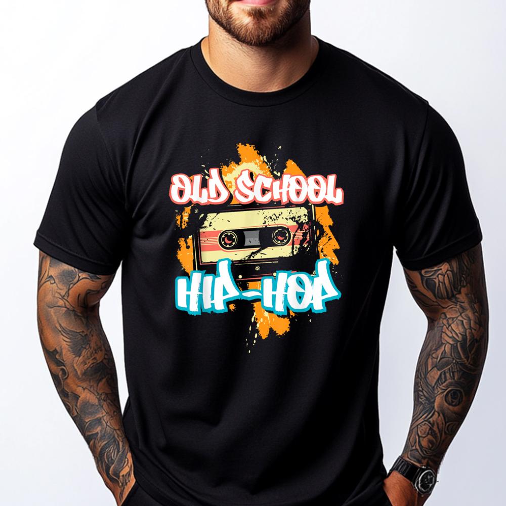 

Retro Old School 80s 90s Graffiti Cassette Funny Shirts Unisex Short Sleeve T-Shirt Big And Tall - Men s Summer Cotton Graphi... 5XL різнокольоровий