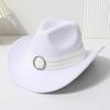 Western cowboy top hat Tibetan ribbon cowboy hat Horse riding casual top hat Felt hat