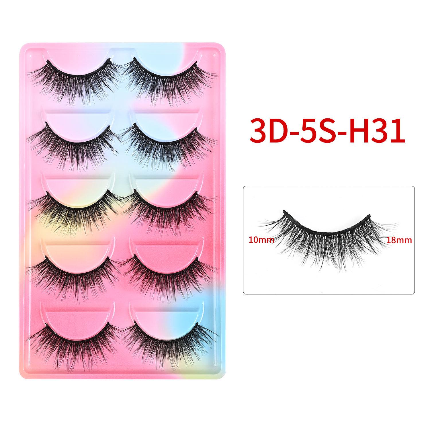 

Natural 3D False Eyelashes - 5 Pairs for Enhanced, Soft, Long Lashes