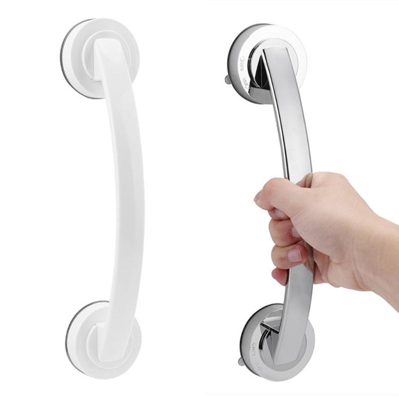 1PC Wall Suction Cup Grab Bar Self-Adhesive Hook Balance Assist Bar Bath Shower Pull Securely Attached Grab Bar Support