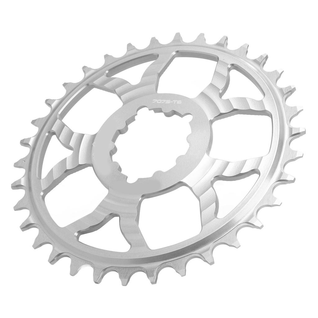 34T Bike Chainring 7075 Aluminum Alloy Positive Negative Tooth Round Chainwheel for GXP Road Bikes