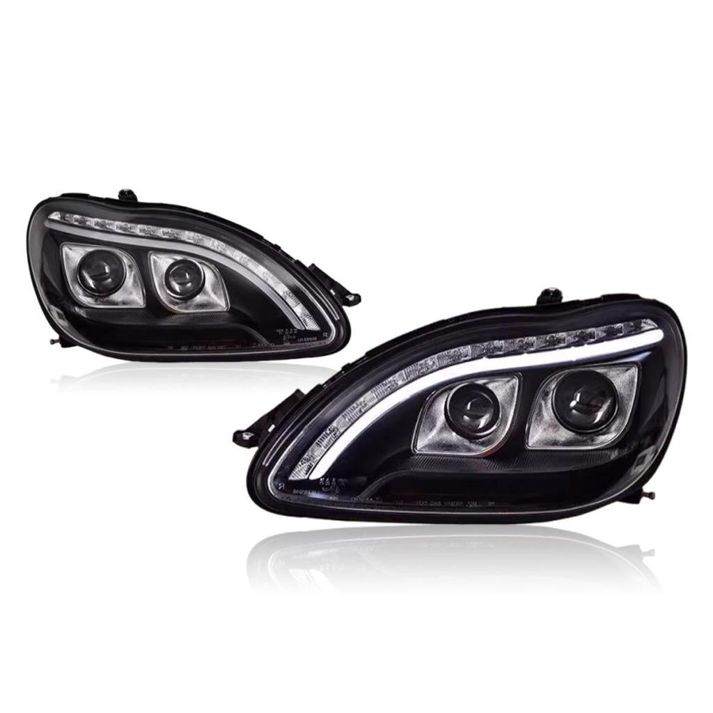1998-2005 Mercedes-Benz S-Class W220 LED Xenon Headlight Assembly with Flowing Turn Signals