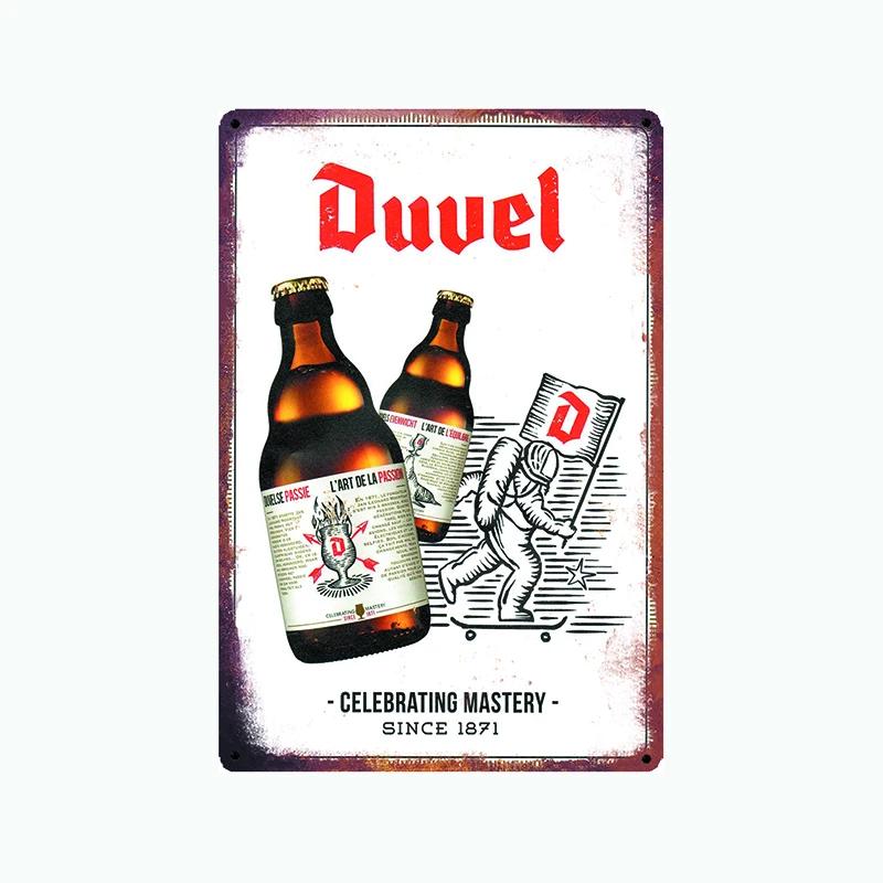 [ Mike86 ] Duvel Belgio BIRRA Latta metallica Segno da parete Targhetta Retro Poster Vino Pittura Decorazione Pub LTA-2032 20*30 CM