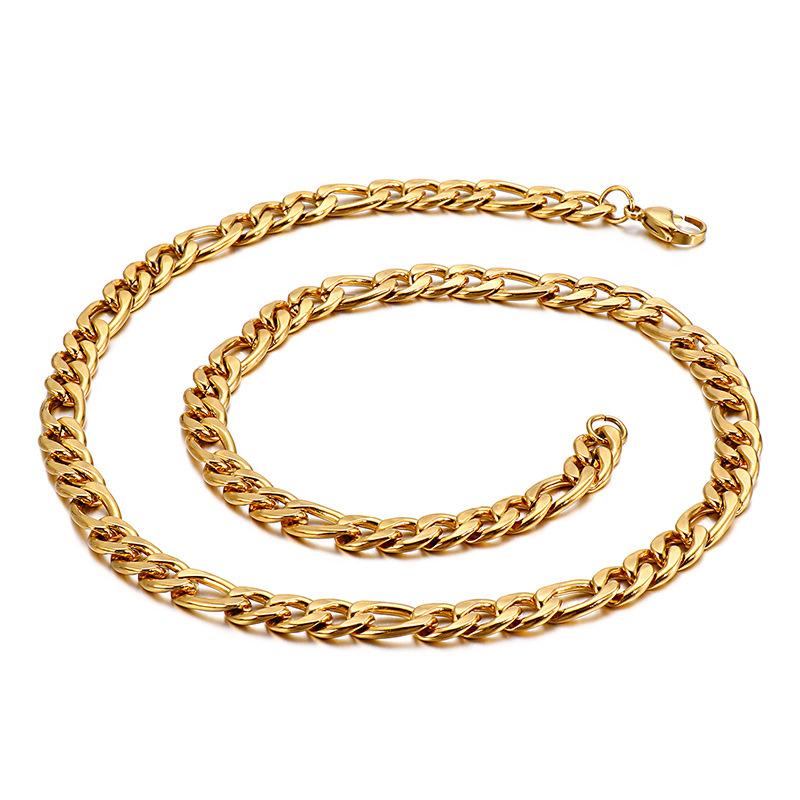Collana in acciaio al titanio da uomo hip-hop hip-hop europeo e americano