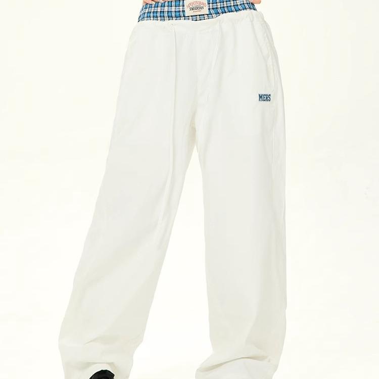 

Unisex Retro Quick-Dry Double Waistband Cargo Pants M белый