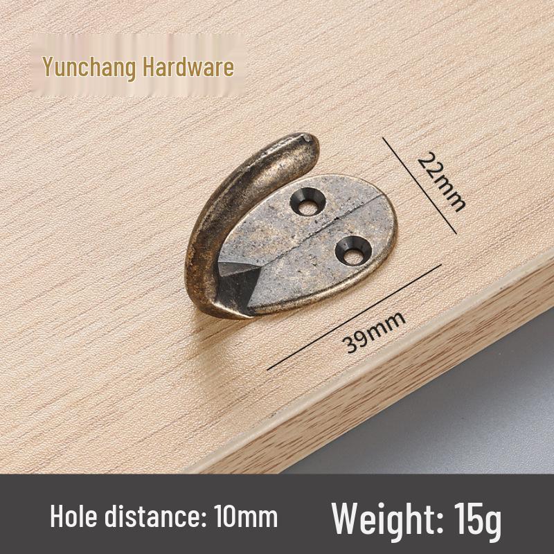 Vintage Legierung Wandmontierter Mantelhaken - Hinter-Tür, Wandbild, Einzeln, Dickes Design