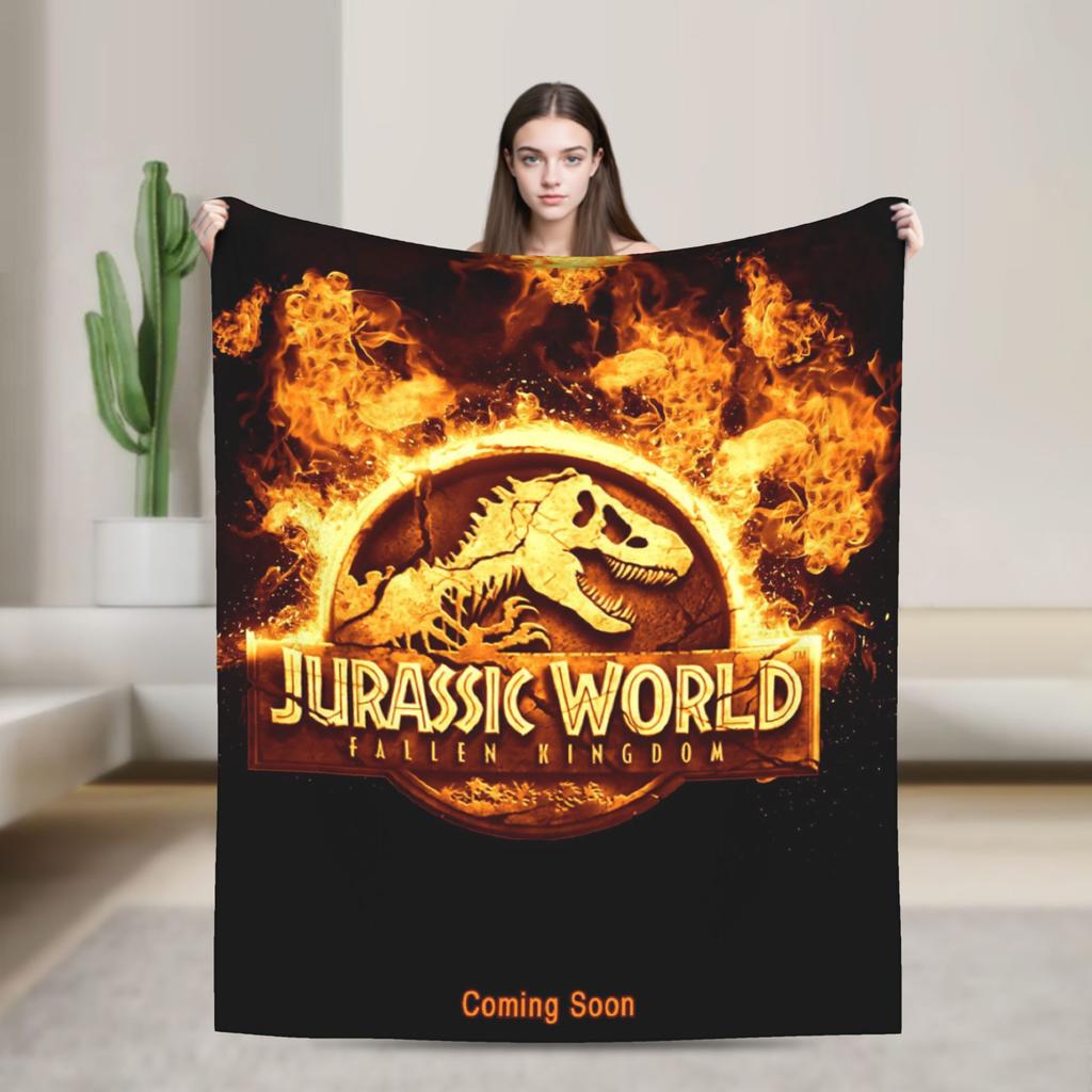 Dinosaur World Blanket Quality Super Warm Jurassics Park Throw Blanket Winter Girls Boys Living Room Fashion Bedspread
