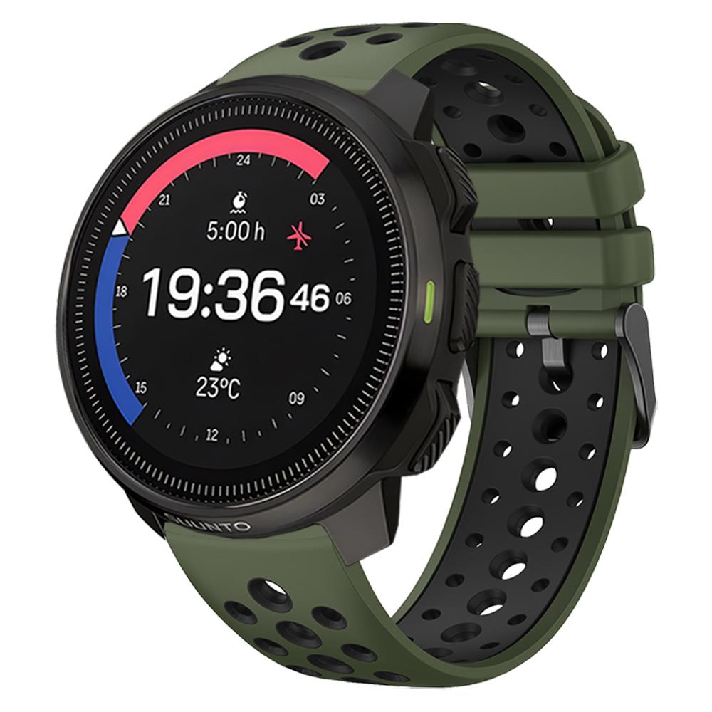 22mm Two-Tone Sports Silicone Strap For Suunto RACE S / Vertical / 5 9 Peak Pro Watch Band For Suunto Ocean Wristband Bracelet