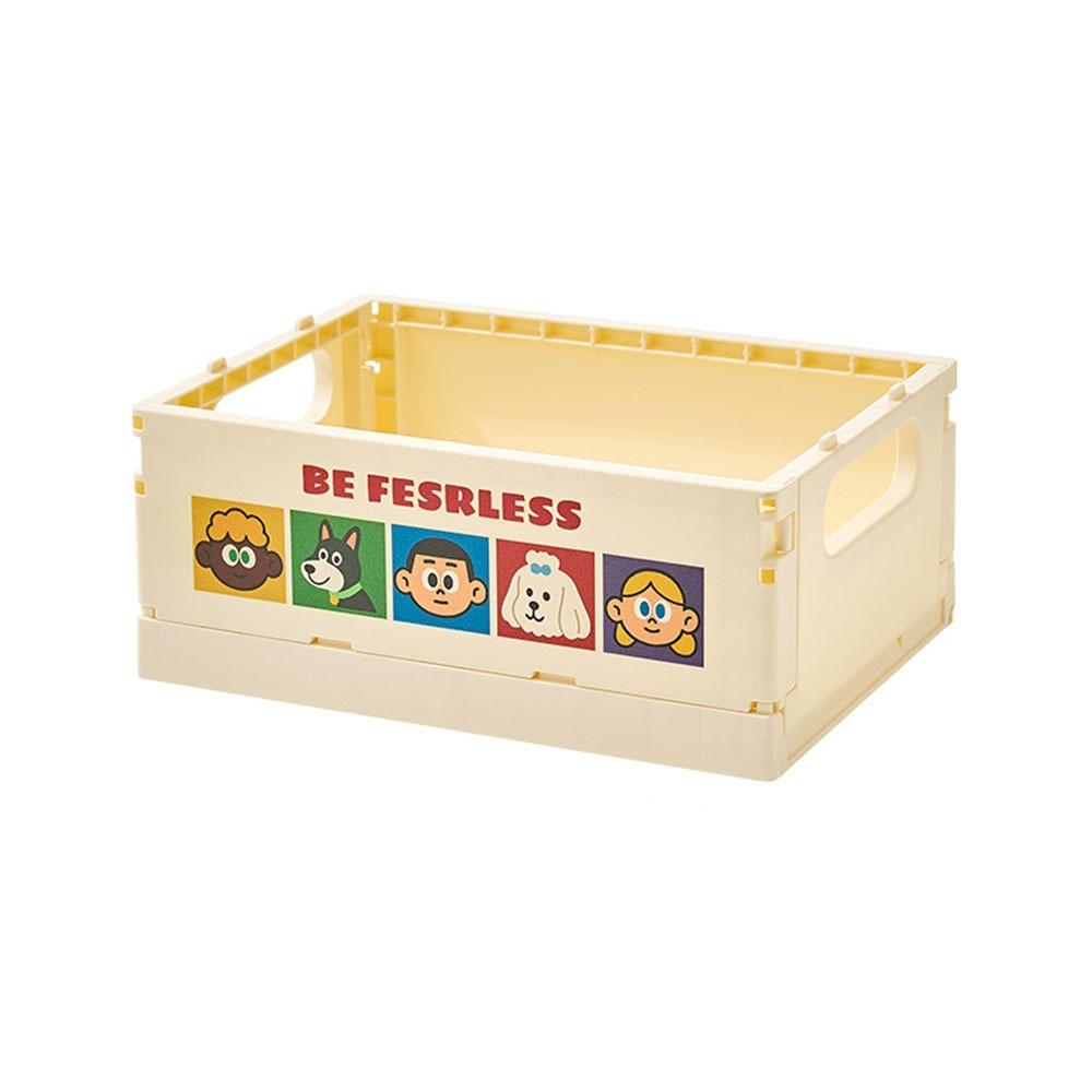 Dopamine Foldable Storage Basket Cartoon Stationery Cosmetic Rack Sundry Organizer  Desktop