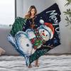 Tuniu Merry Christmas Snowman Blanket Throw Sofa Bed Room Decorative Warm Cozy Gift