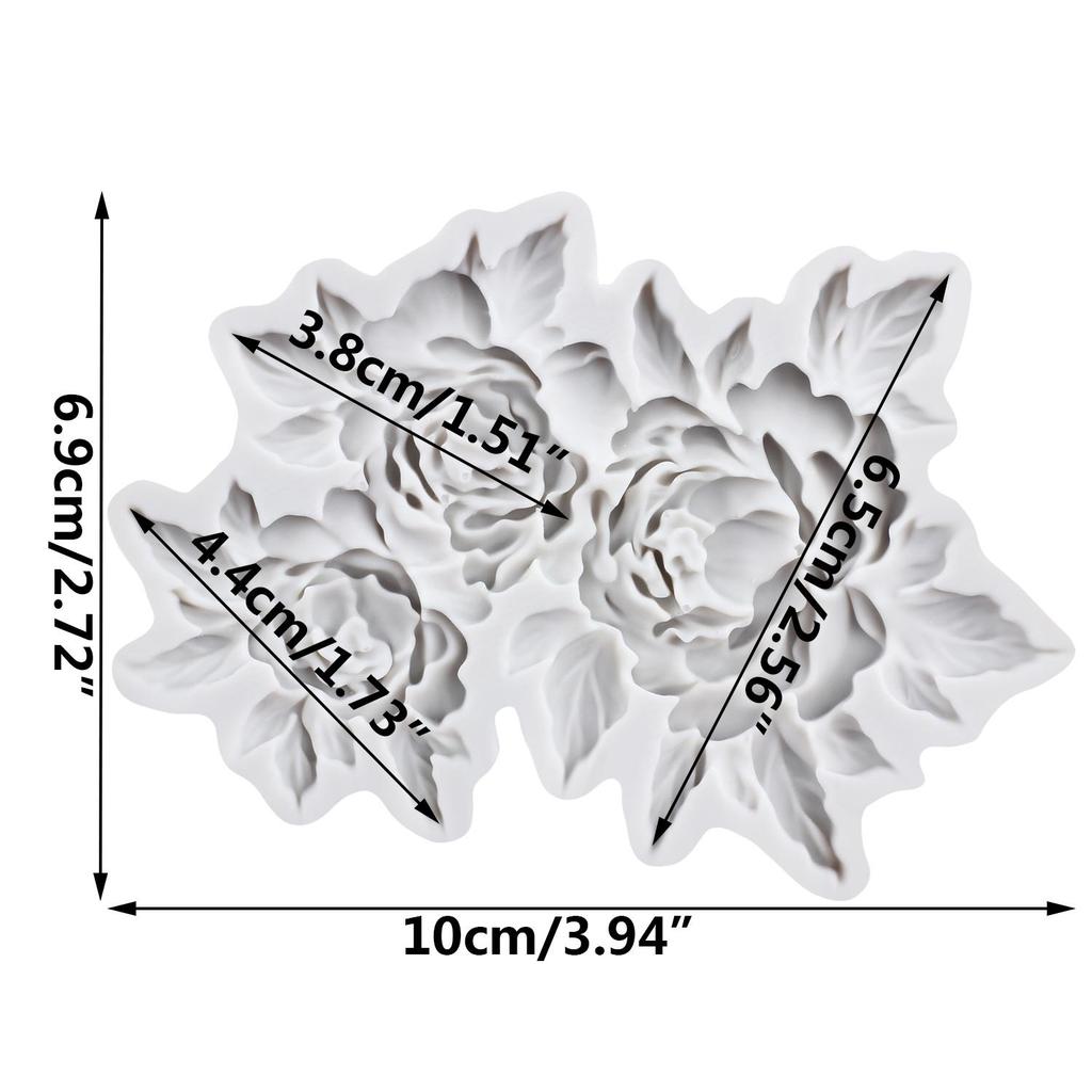 Peony Flower Silicone Mold Flower Fondant Molds Cake Decorating Tools Theme Cake Dessert Decorated Chocolate Candy Mold